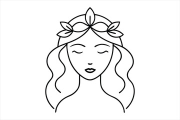 Fashionable woman face vector illustration set with diverse hairstyles and beauty icons