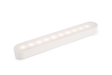 One glowing LED lamp isolated on white