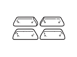 Gold Bar Sketch Set in Elegant Line Art Style