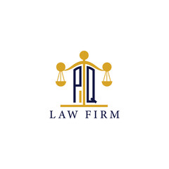  Modern Law Firm Logo with Scales of Justice