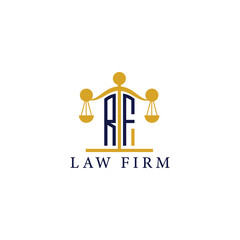  Modern Law Firm Logo with Scales of Justice