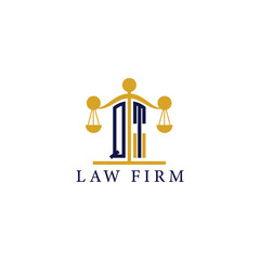  Modern Law Firm Logo with Scales of Justice