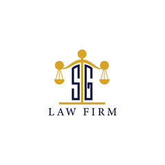  Modern Law Firm Logo with Scales of Justice