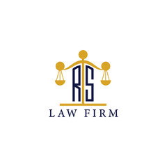  Modern Law Firm Logo with Scales of Justice