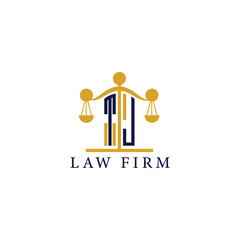  Modern Law Firm Logo with Scales of Justice