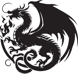 a blue dragon vector
