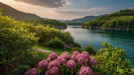 Naklejka premium view panorama