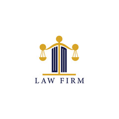  Modern Law Firm Logo with Scales of Justice