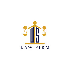  Modern Law Firm Logo with Scales of Justice