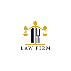  Modern Law Firm Logo with Scales of Justice