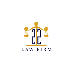  Modern Law Firm Logo with Scales of Justice