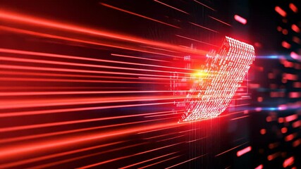 Play icon formed through entertainment digits flowing by streaming data, symbolizing binary digital and multimedia connectivity video 4k - Powered by Adobe