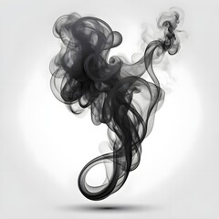 Abstract Black Smoke Swirl