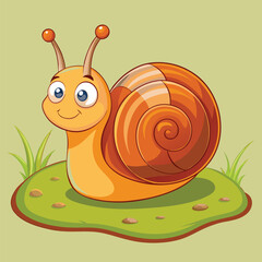 happy snail cartoon 