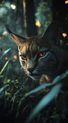 Majestic Lynx in Lush Forest
