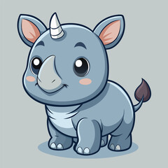 Cute rhino cartoon