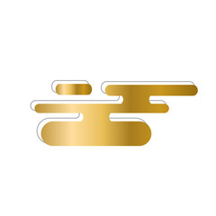 awan 7Cloud shape in traditional oriental style. Japanese, Korean, Thailand or Chinese ornament. Simple abstract windy form isolated on white background. Vector eps 10