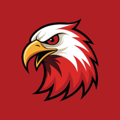 Fototapeta premium a colorful eagle head mascot logo vector illustration mascot logo