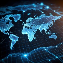 Fototapeta premium Global Network Connection