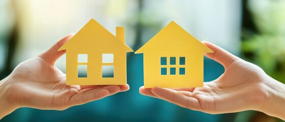 Two Different Houses Representing Choices