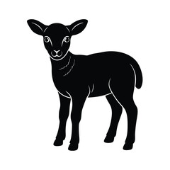 Isolated Lamb Cute Farm Animal Art