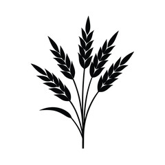 Isolated Oats Grain Plant Vector