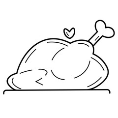 Thanksgiving Chicken Dinner Icon