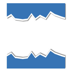 Blue Torn Paper Shapes