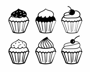 set of cupcakes
