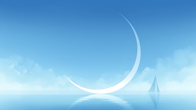 Serenity, Moon, Sail, Sea