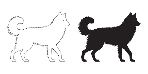 Majestic wolf silhouette in sleek vector design – ideal for nature and wilderness themes – wolf icon – wolf illustration – wolf lineart

