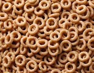 Close-up of Crispy Cereal Rings