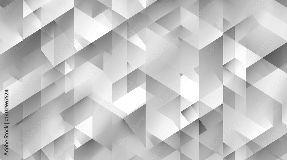 Aufkleber Abstract grayscale pattern of geometric shapes, creating a modern and minimalist design, suitable for a clean and sophisticated aesthetic, ideal for background or presentation