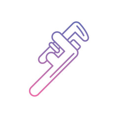 Fototapeta premium Pipe Wrench Icon vector stock illustration
