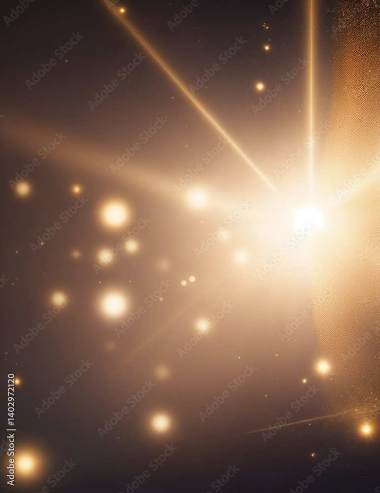 Wall mural abstract light background - abstract golden background with light flashes - generative ai
