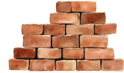 Rustic Brick Wall Structure with Warm Earth Tones Suitable for Various Background Themes