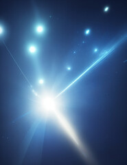 blue abstract background - abstract blue background with light flashes - Generative AI