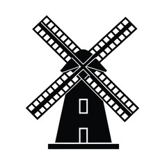 Windmill Farm Energy Illustration