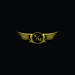Luxury Winged Badge with Monogram