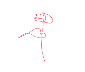 Flower line art