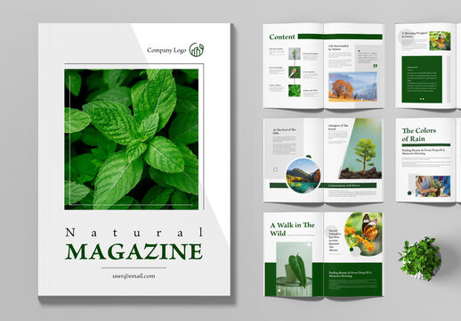 Natural Magazine Template Layout