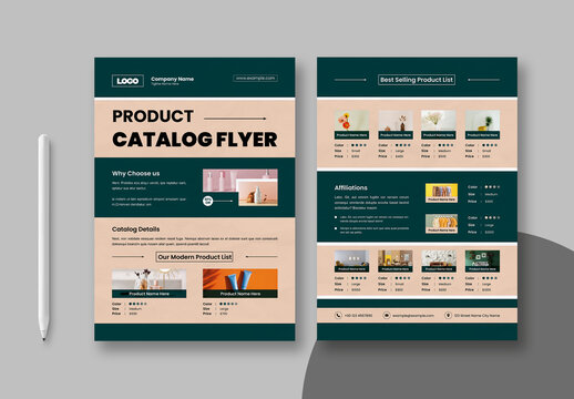 Product Catalog Flyer Template Layout