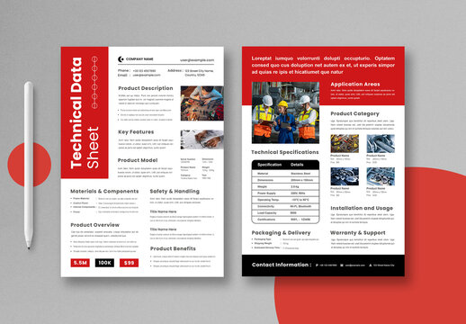 Technical Data Sheet Layout