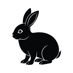 baby bunny vector silhouette 