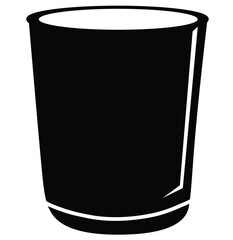 Cute cartoon hand drawn vector shot black glass silhouette.
