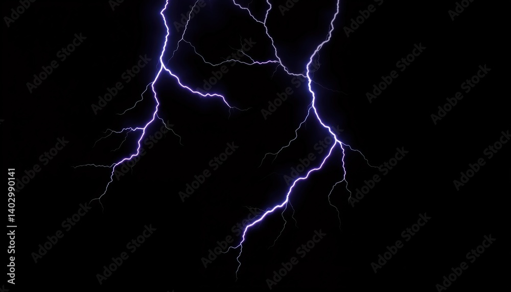 Aufkleber visuals of electric discharges across dark setting with bright branching arcs light meets dark
