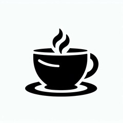 Obraz premium Steaming Coffee Cup Icon Illustration Suitable For Marketing Collateral