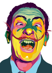 the clown with a mask