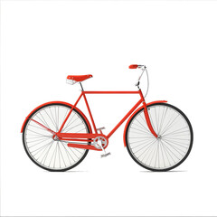 Fototapeta premium red bicycle on white background
