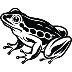 Frog isolated vector, Frog silhouette vector art